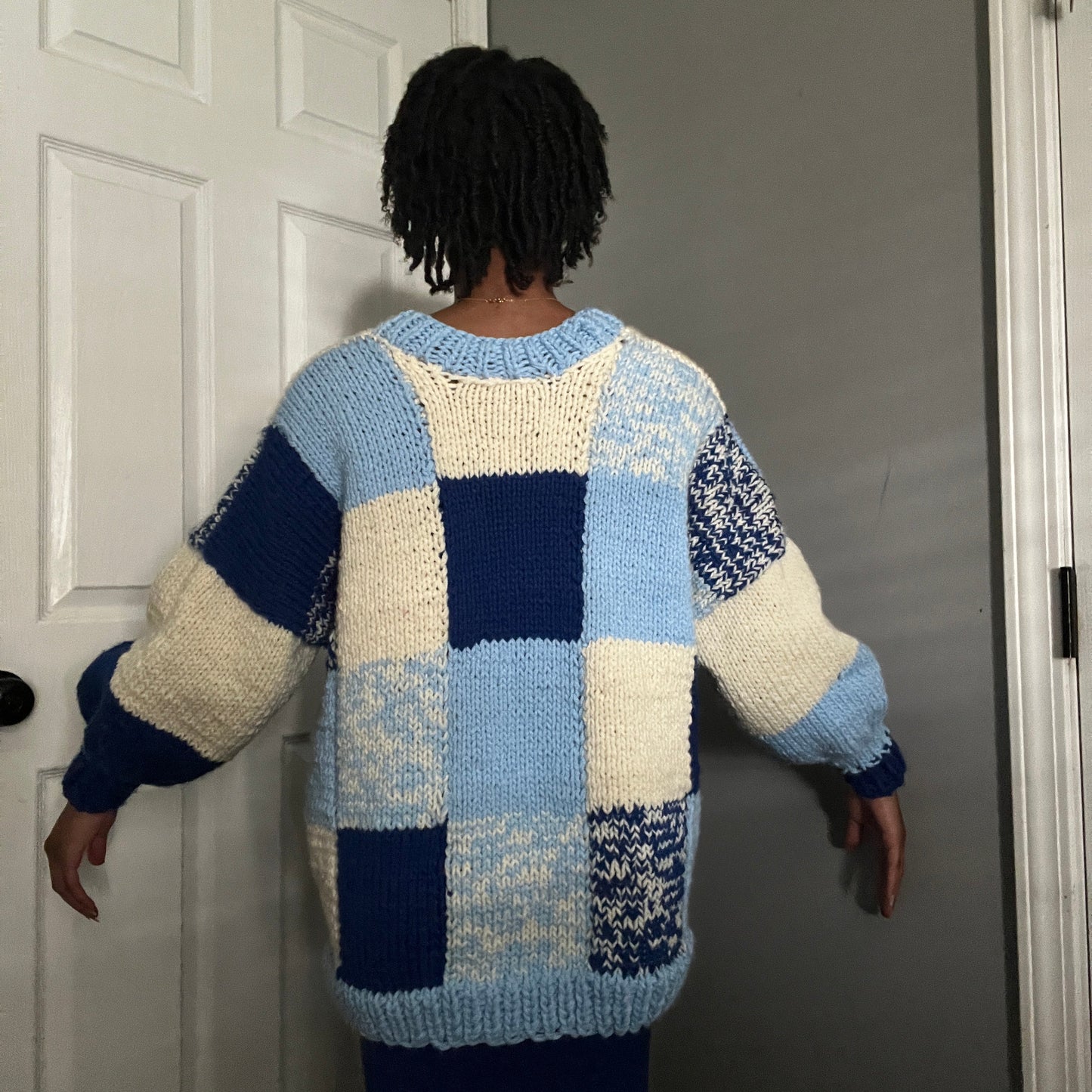 Icy Blue Knit Cardigan