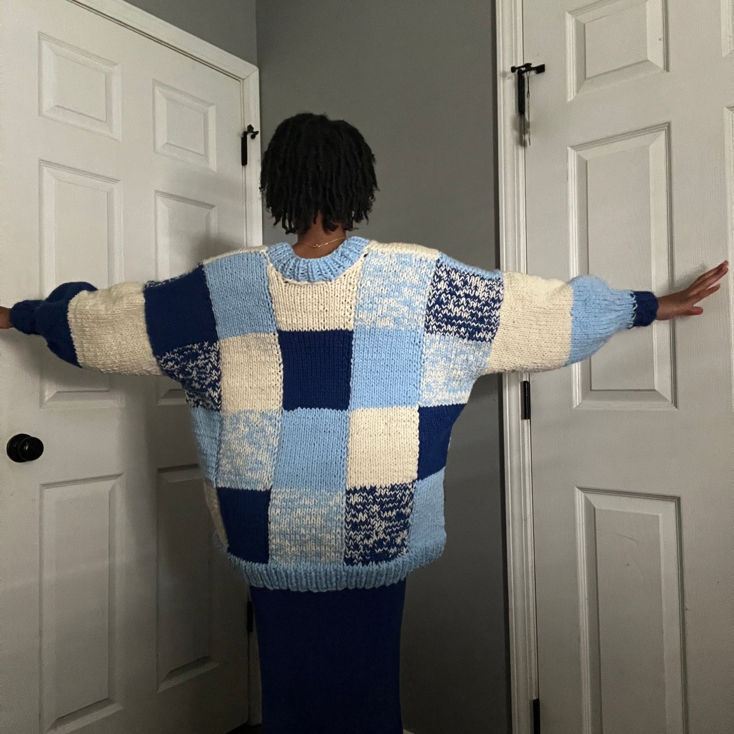 Icy Blue Knit Cardigan