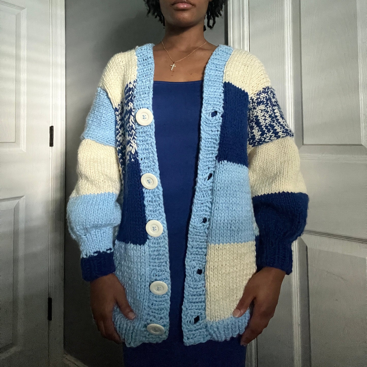 Icy Blue Knit Cardigan