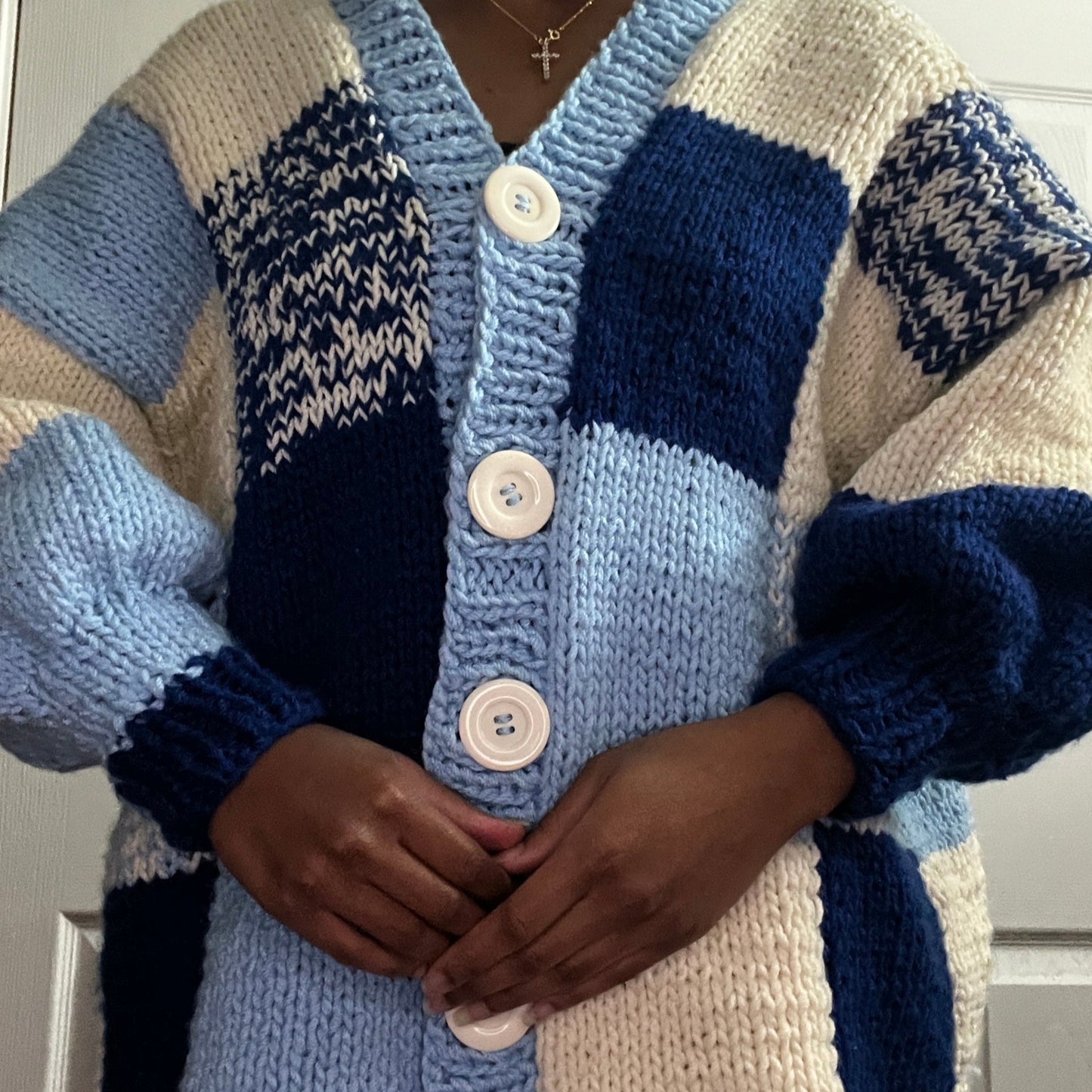 Icy Blue Knit Cardigan
