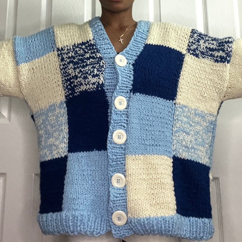 Icy Blue Knit Cardigan
