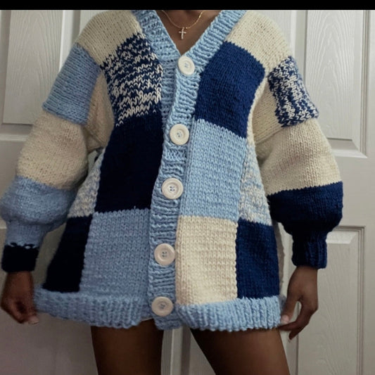 Icy Blue Knit Cardigan